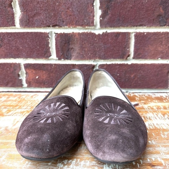UGG Monogrammed Suede Flats - Picture 2 of 8